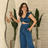 Electric Blue Satin Co-ord Set